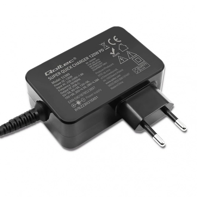 Nabíječka Qoltec Super Quick PD 120W USB-C