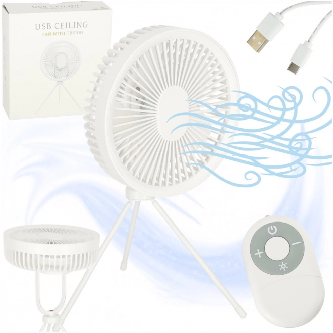 Bezdrátový stolní ventilátor bílý