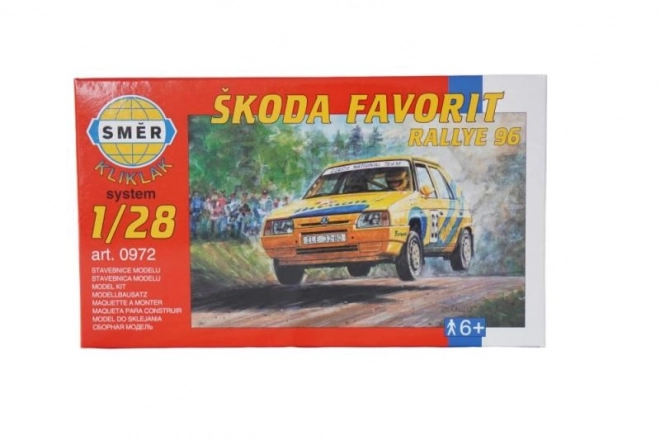 Model auta Škoda Favorit Rallye 96 v měřítku 1:72