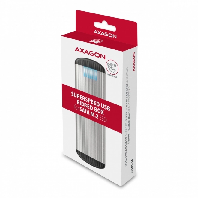 EEM2-SA Bezšroubové hliníkové externí pouzdro USB 3.2 GEN 1 M.2 SATA SSD