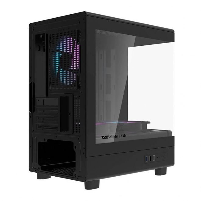 Počítačová skříň Darkflash DB330M + 3 ventilátory aRGB (černá)