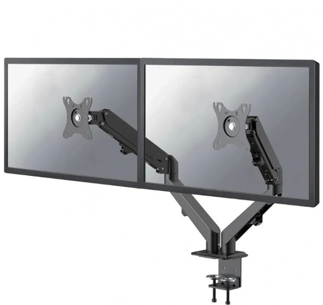 Plně pohyblivý stolní držák pro dva monitory Neomounts
