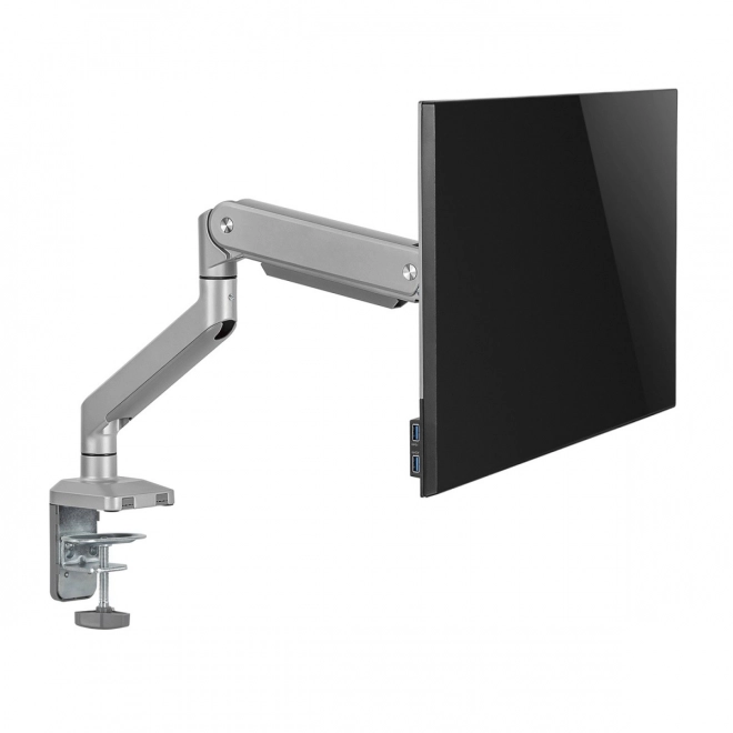 Ergonomické rameno na monitor s plynovou pružinou Ergo Office Stříbrný