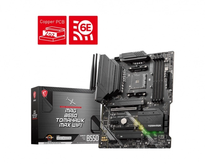 MAG B550 TOMAHAWK MAX WIFI AM4 4DDR4 HDMI/DP 2M.2 ATX základní deska