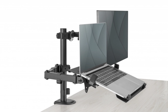 Stolní držák na monitor s držákem na notebook 1xLCD 32" 9kg, 1xNotebook 15,4" 4kg