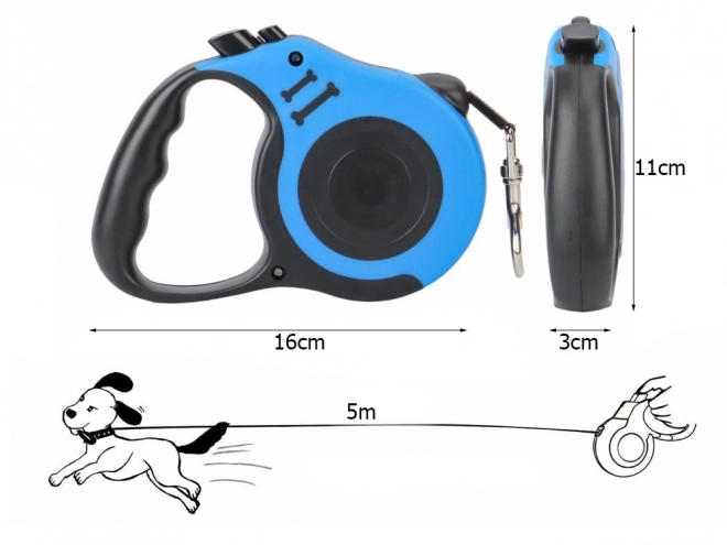 Automatické vodítko pro psy – Modré