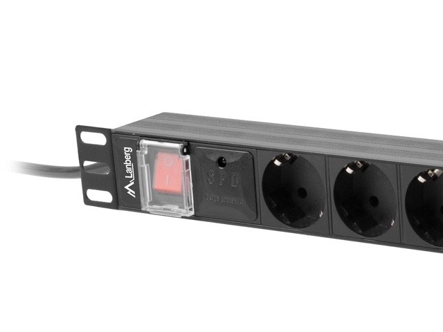 Rack PDU 19 1U 16A 8X schuko 2M napájecí lišta černá
