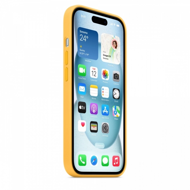 Silikonové pouzdro s MagSafe pro iPhone 15 - sluneční svit