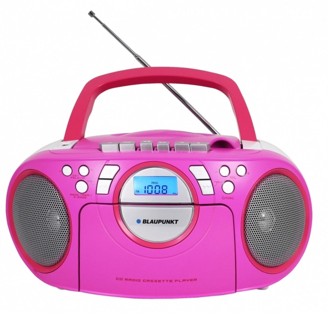 Přenosný boombox s CD/MP3/USB/AUX a kazetou
