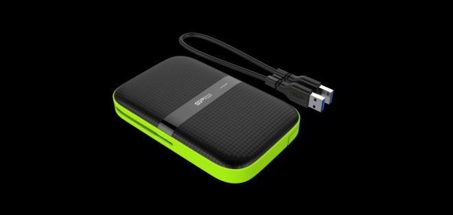 ARMOR A60 1TB USB 3.0 ČERNÁ-ZELENÁ/PANCÉŘOVÁ Nárazuvzdorný/prachotěsný a vodotěsný
