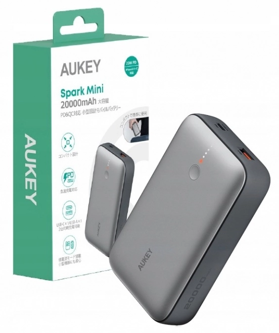 Mini powerbanka Aukey s kapacitou 20000mAh s rychlým nabíjením QC 3.0