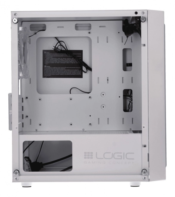Bílá počítačová skříň LOGIC Atos argb mini s usb 3.0