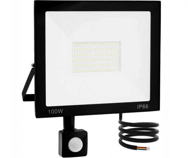 HALOGENOVÁ ŽÁROVKA S POHYBOVÝM SENZOREM VEDLA STUDENÁ BÍLÁ 100W IP66