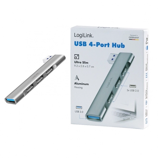 LogiLink USB hub 4-portový s USB 3.0 a USB 2.0
