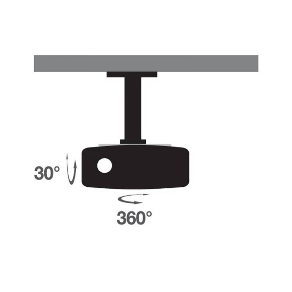 Rameno projektoru 20 cm, stropní, 15 kg, bílé