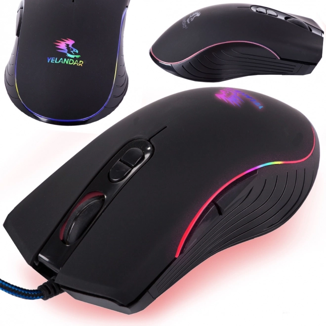 Drátová RGB optická herní myš