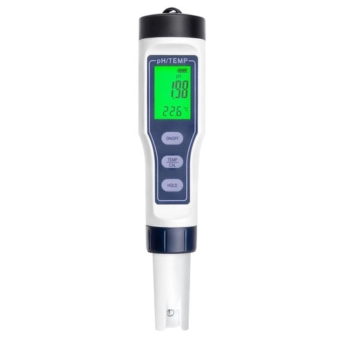 Digitální tester pH a teploty pro kontrolu kvality vody