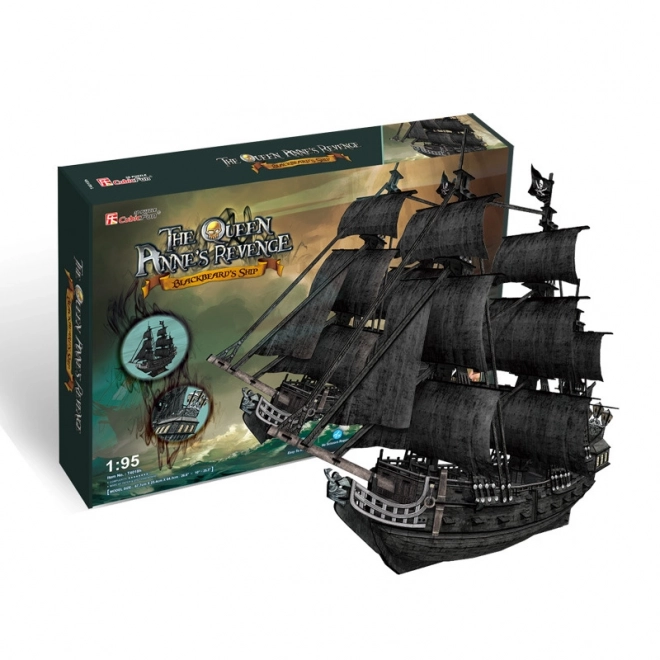 3D puzzle Plachetnice Queen Anne's Revenge od CubicFun