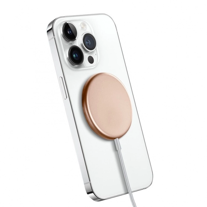 Bezdrátová nabíječka MagSpot MagSafe 15W Zlatá