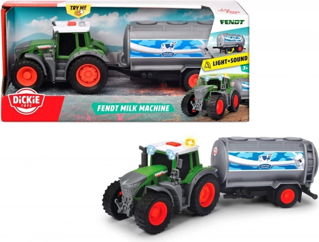 traktor s cisternovým přívěsem na mléko 26 cm