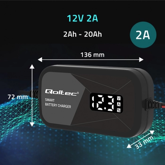 Inteligentní mikroprocesorová nabíječka 12V 2A