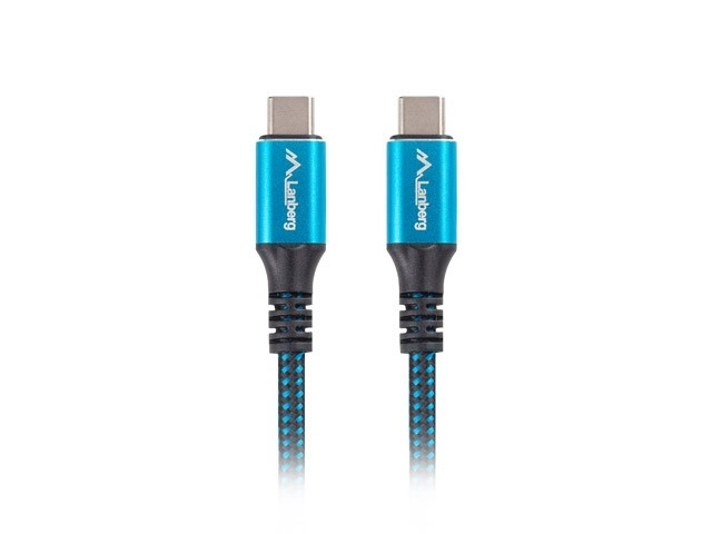 Kabel USB-C M/M USB4 1,2 m 100W 8K 60HZ černý/modrý