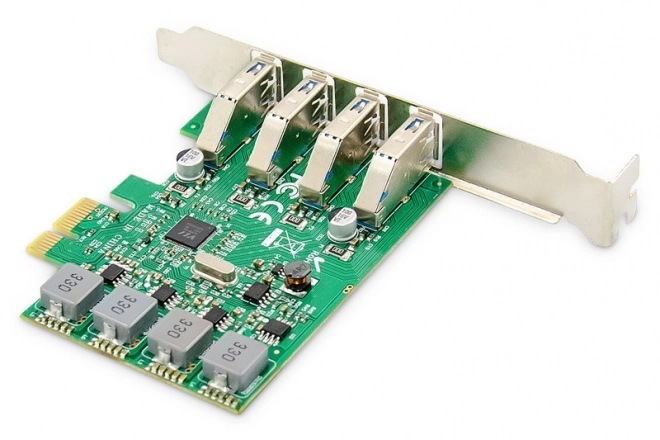 Rozšiřující karta (řadič) USB 3.0 PCI Express 4xUSB 3.0 Low Profile Čipová sada: VL805