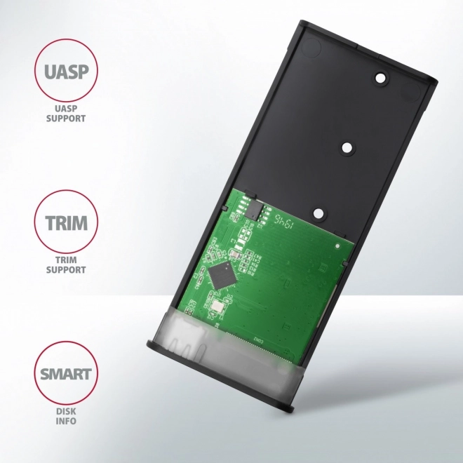 Vnější bezšroubová hliníková obal USB-C 3.2 GEN 2 pro M.2 SATA SSD