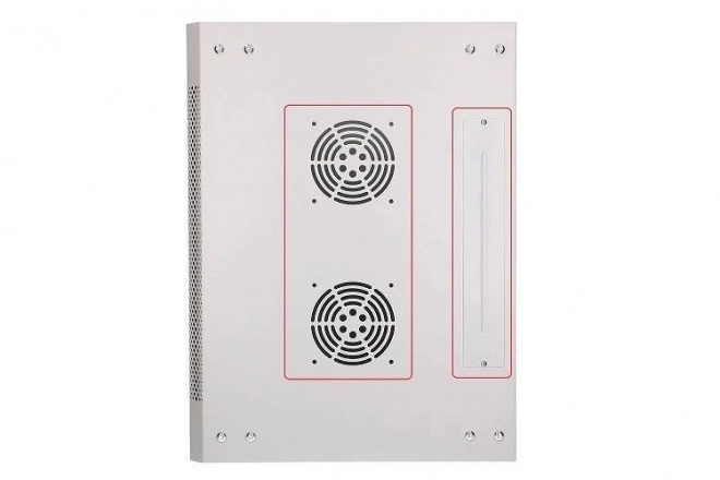 Nástěnná rack skříň 12U 600×450, šedá, prosklené dveře EXTRALINK