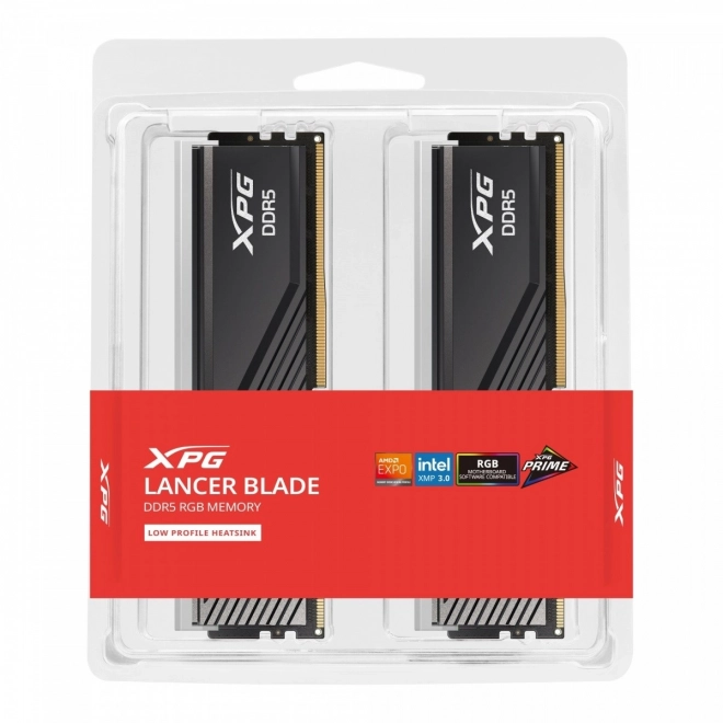 XPG Lancer Blade DDR5 6000MHz 64 GB (2×32 GB) CL30 RGB nízkoprofilová paměť