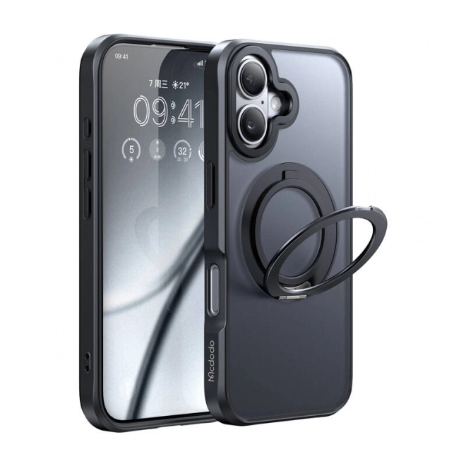 Pouzdro McDodo s MagSafe a stojánkem pro iPhone 16 černé