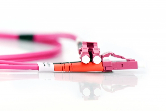 FO LC-LC MM 50/125 OM4 duplexní optický kabel LSOH 3m