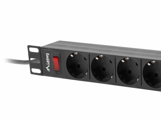 Rack PDU 19" 1U 16A 9xSchuko 3m napájecí lišta Black