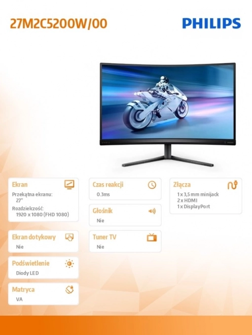 Zakřivený monitor 27 palců VA 280Hz