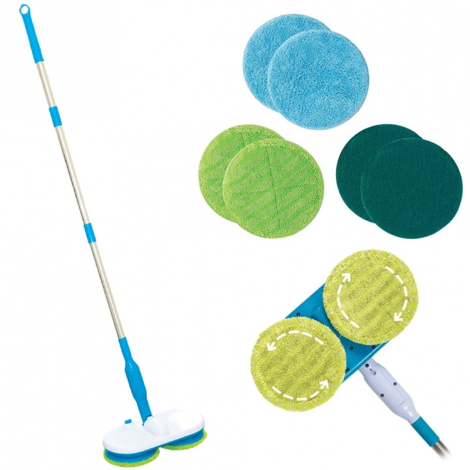 Bezdrátový elektrický rotační mop s 6 podložkami