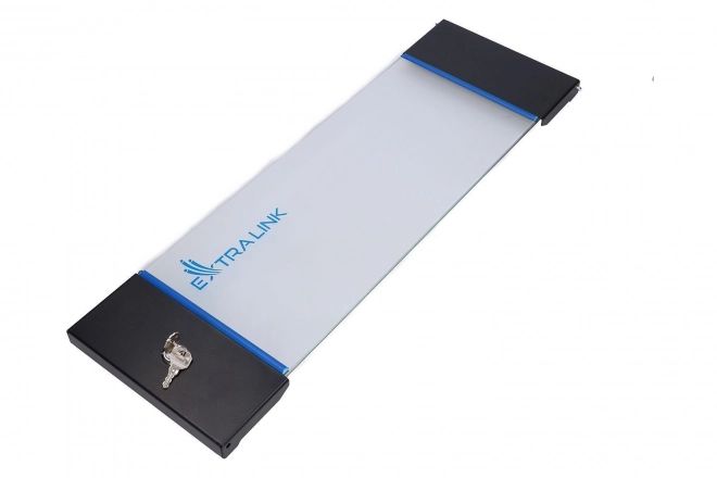 Závěsný rack Extralink 4U 600x450 černý se skleněnými dveřmi