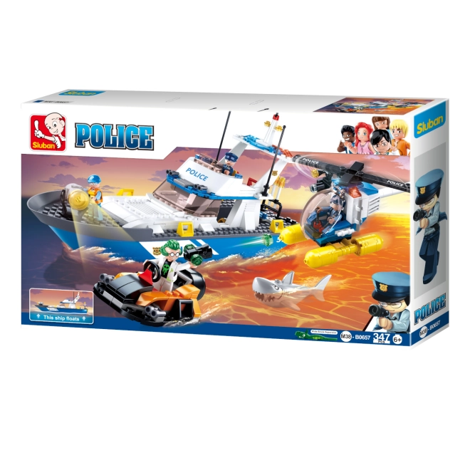 Kompletní hrací set s lodí a vrtulníkem