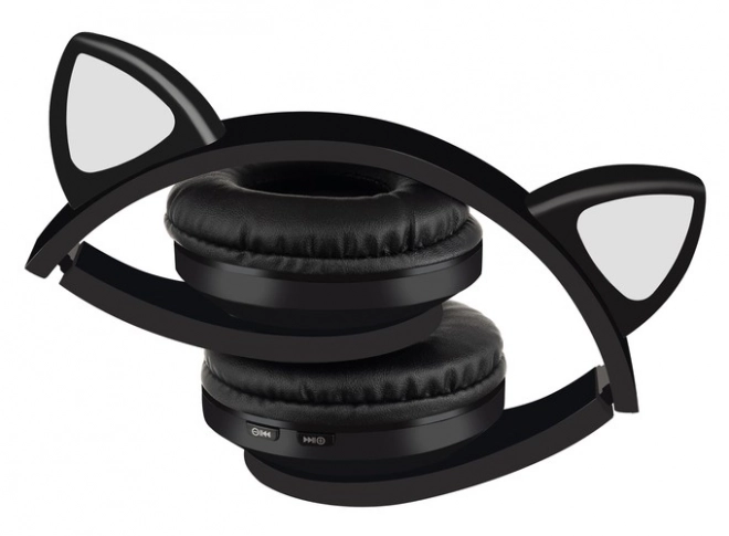 Bezdrátová bluetooth sluchátka s ušima – Černá