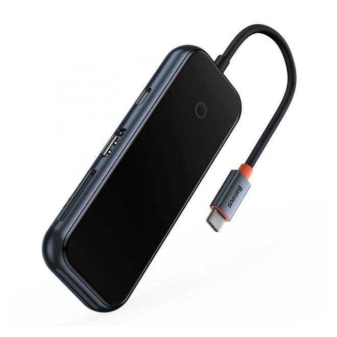 Rozbočovač 7v1 Baseus řady AcmeJoy USB-C na 2xUSB 3.0 + HDMI + USB 2.0 + USB-C PD + SD/TF (tmavě šedý)