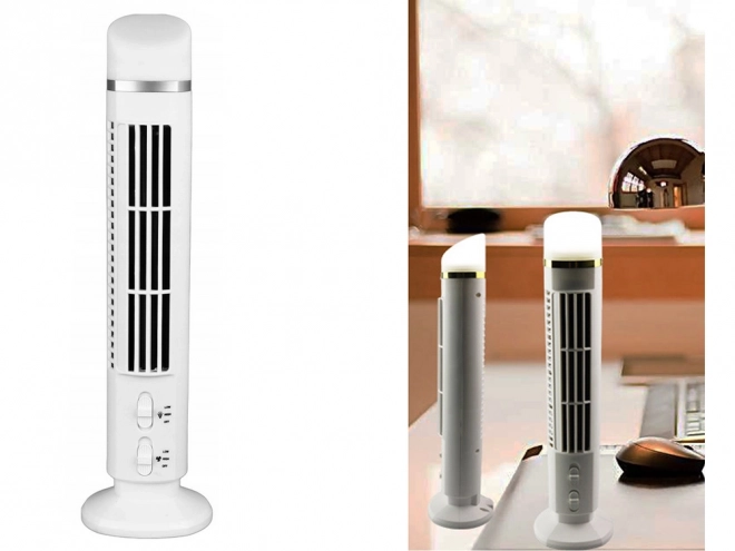 Bezlopatkový sloupový ventilátor s LED osvětlením