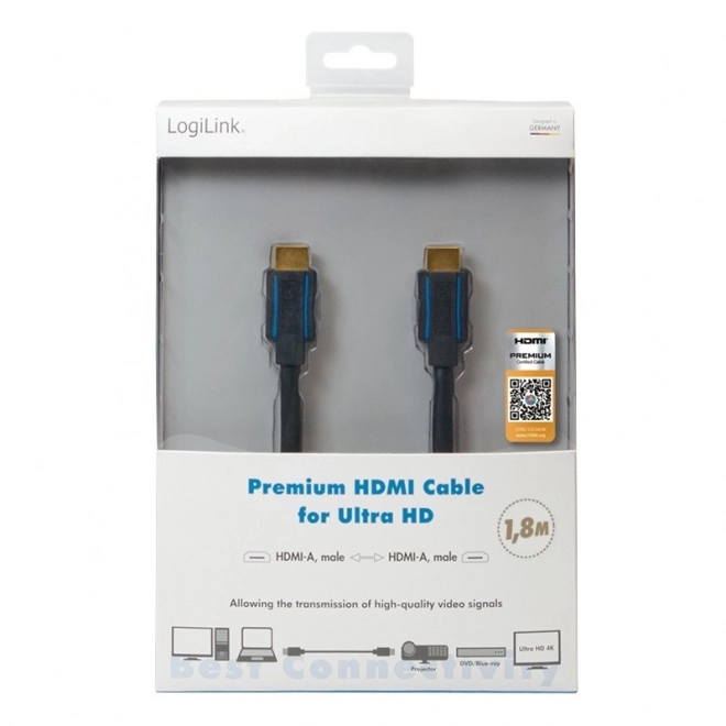 Prémiový HDMI kabel Ultra HD 1.8m