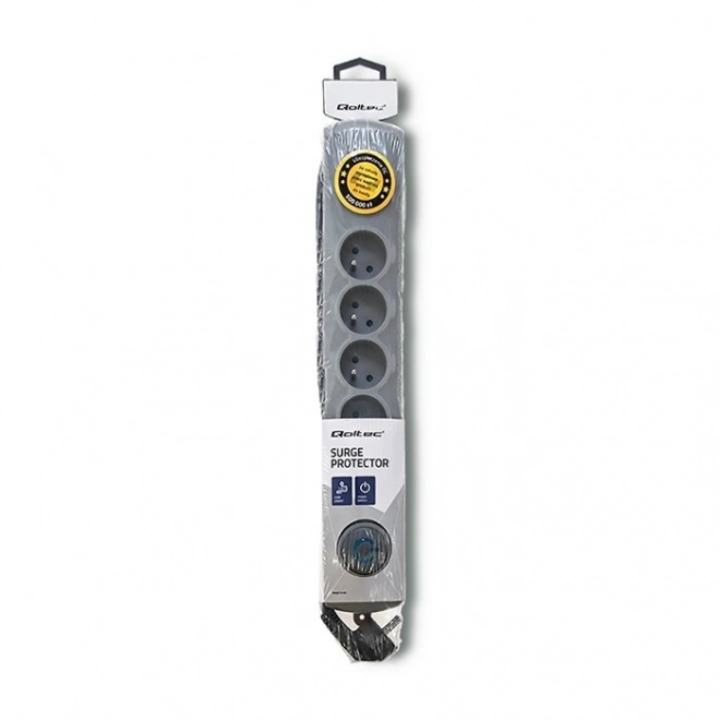 Přepěťová ochrana Quick Switch, 6 zásuvek, 1,8 m, šedá