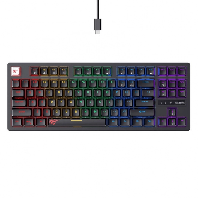 Kabelová herní klávesnice s RGB osvětlením