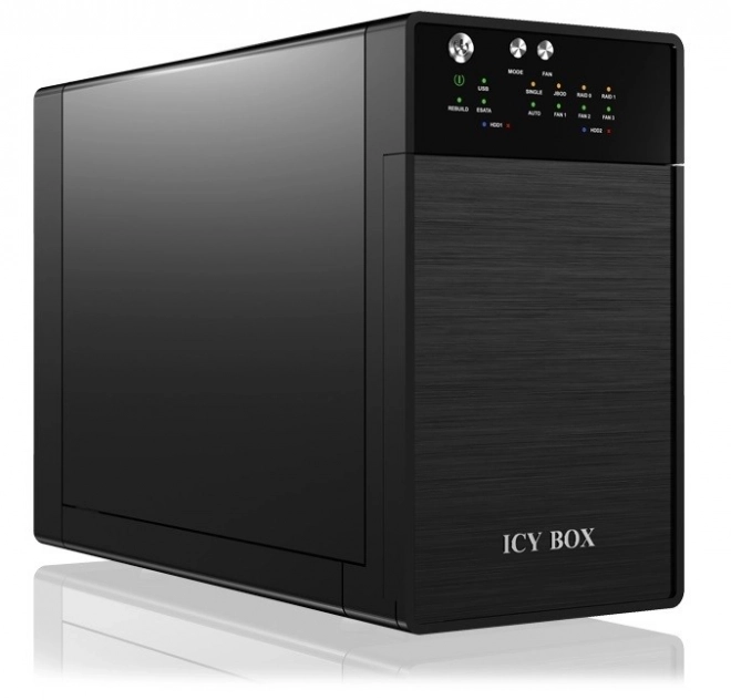 Externí RAID box ICY BOX pro 2× 3,5" SATA disky s USB 3.0 a eSATA