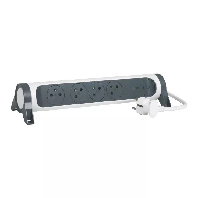 Prodlužovací kabel 4x2PZ 1,5 m, černobílý