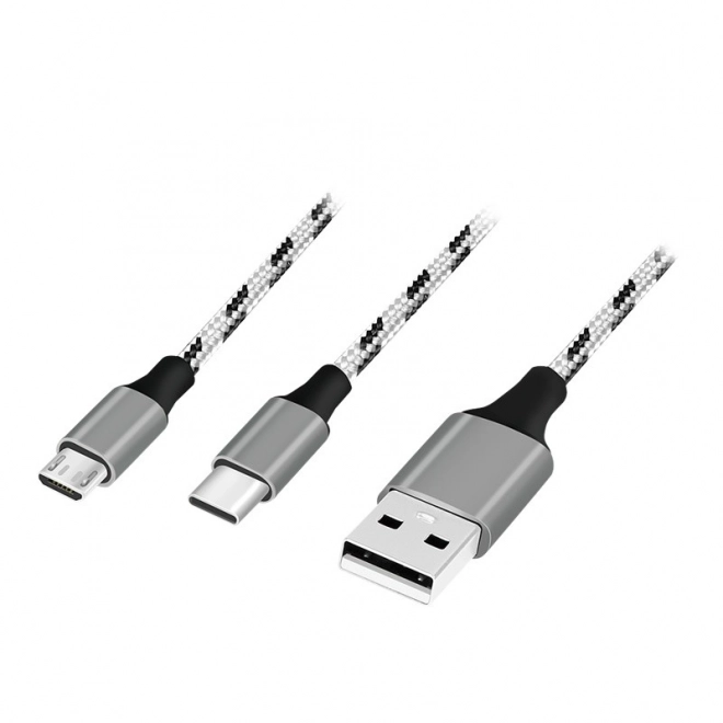 Univerzální nabíjecí a datový kabel USB 2.0 s Micro USB a USB-C