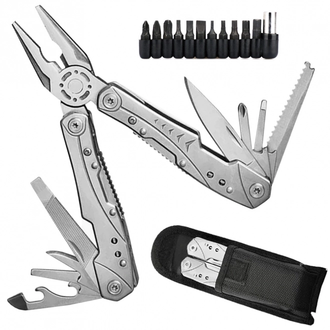 Multitool SCYGLER 23v1 z nerezové oceli s pouzdrem a sadou bitů