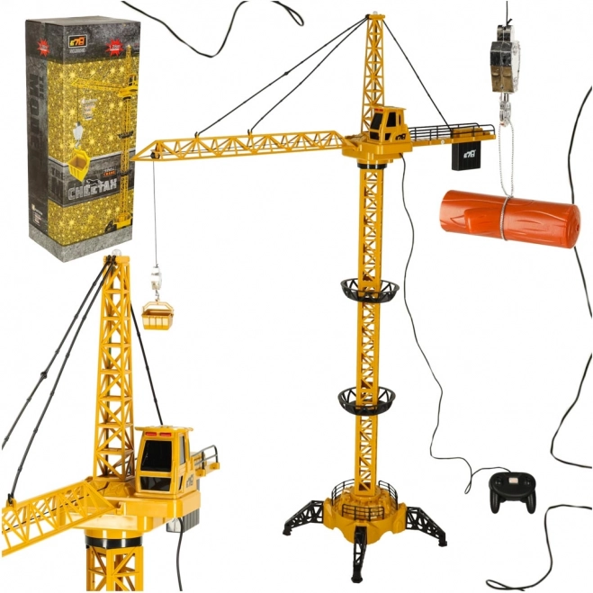 Dálkově ovládaný stavební jeřáb RC s hákem 128 cm