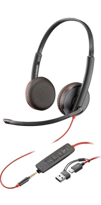 Sluchátka Blackwire 3225 USB-C/A+3,5 mm 8X229AA