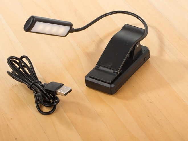 LED noční lampička s klipem pro čtení